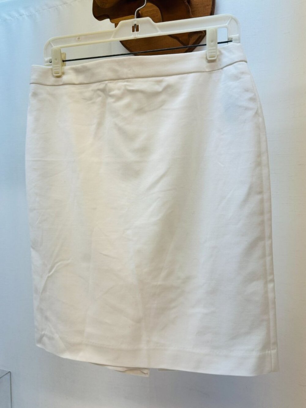Woman Sz 6 White Skirt -Lined-Back Zip